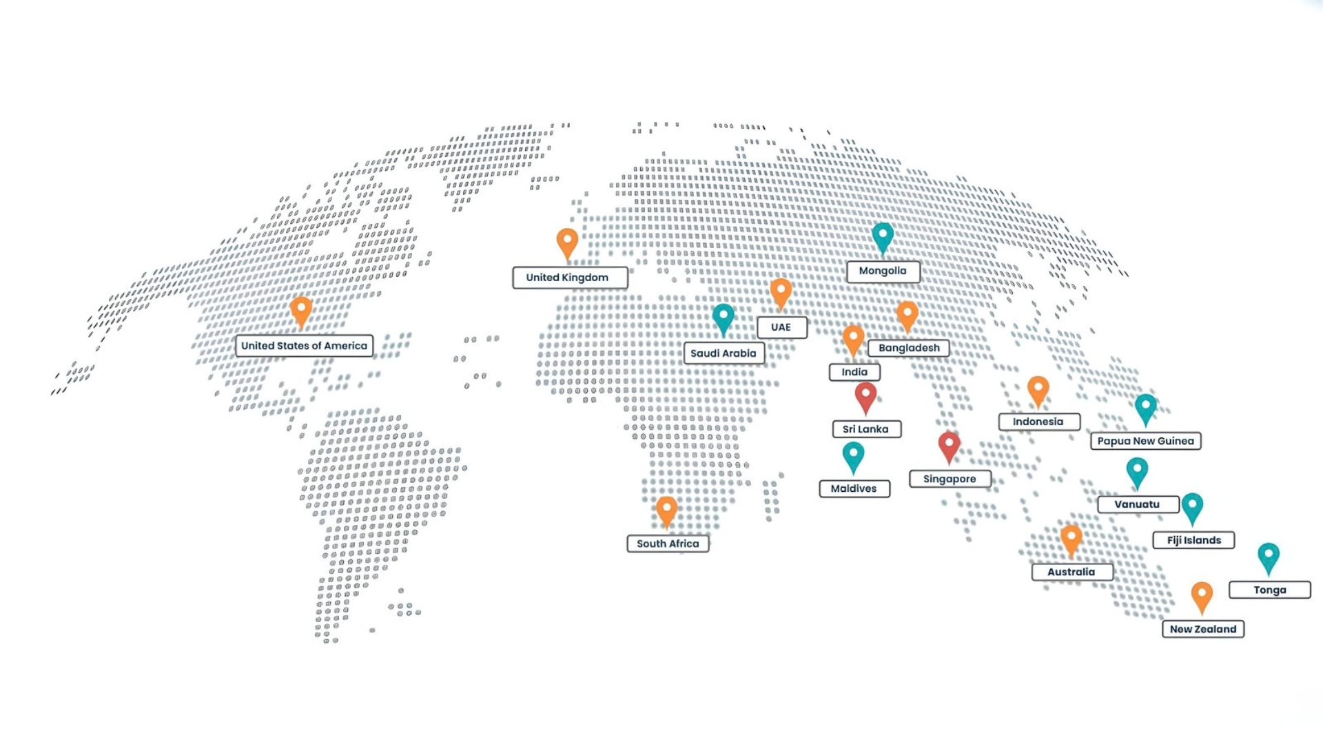 NCINGA Global Presence Map